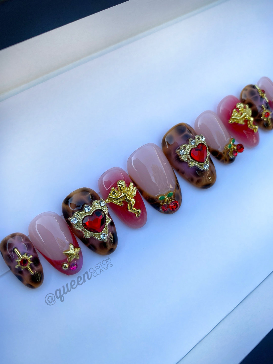 Cheetah Bomb Bling press on nails