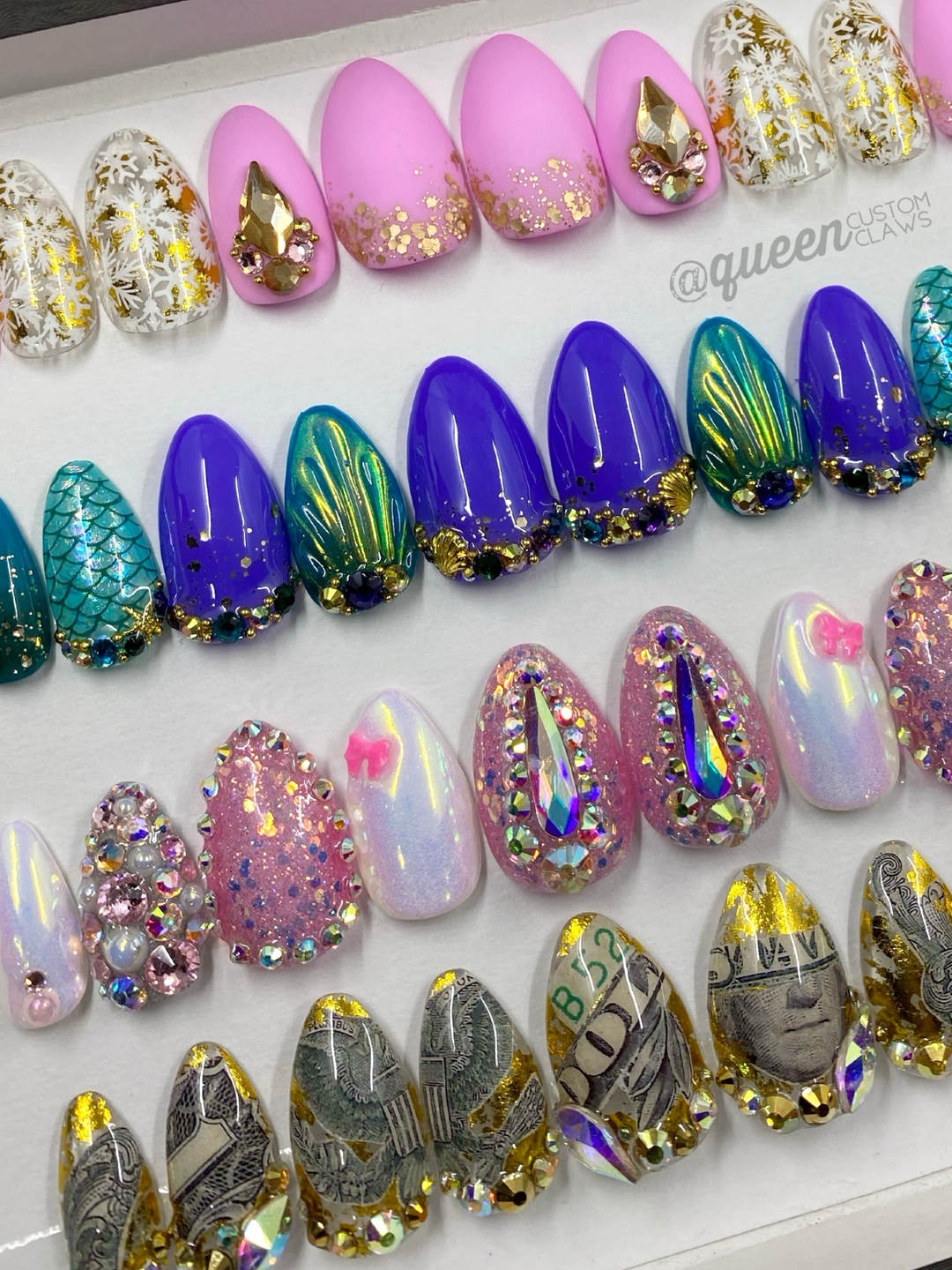 Queen of the Sea - mermaid press on nails