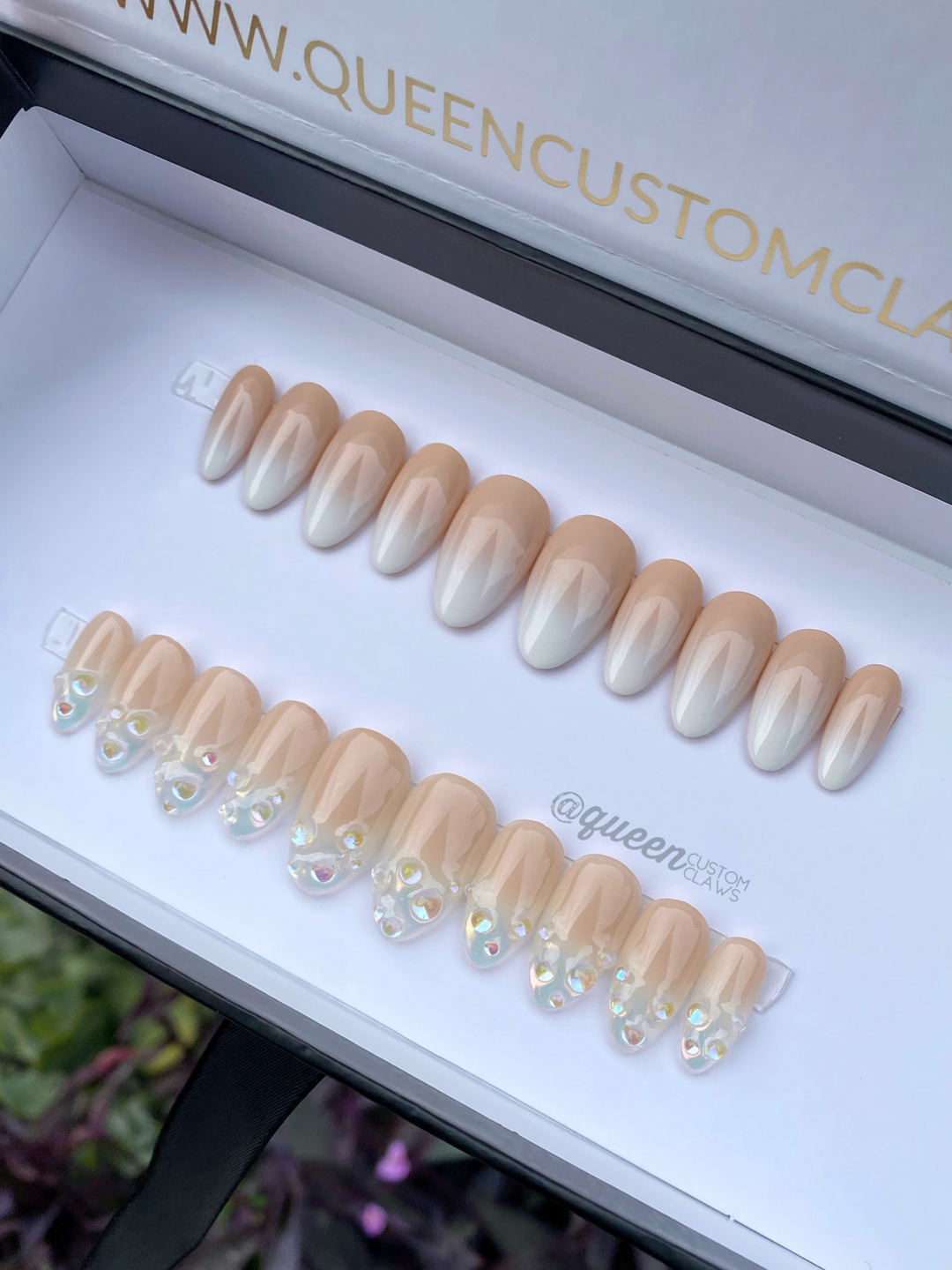Bubblicious Baby Boomer pink & clear unicorn Ombre- press-on nails