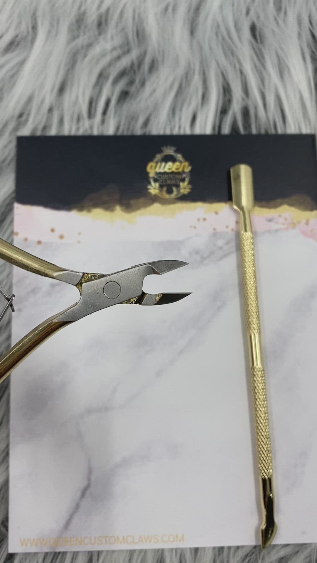 Stay Golden: Cuticle nippers & pusher prep kit for press-on nails