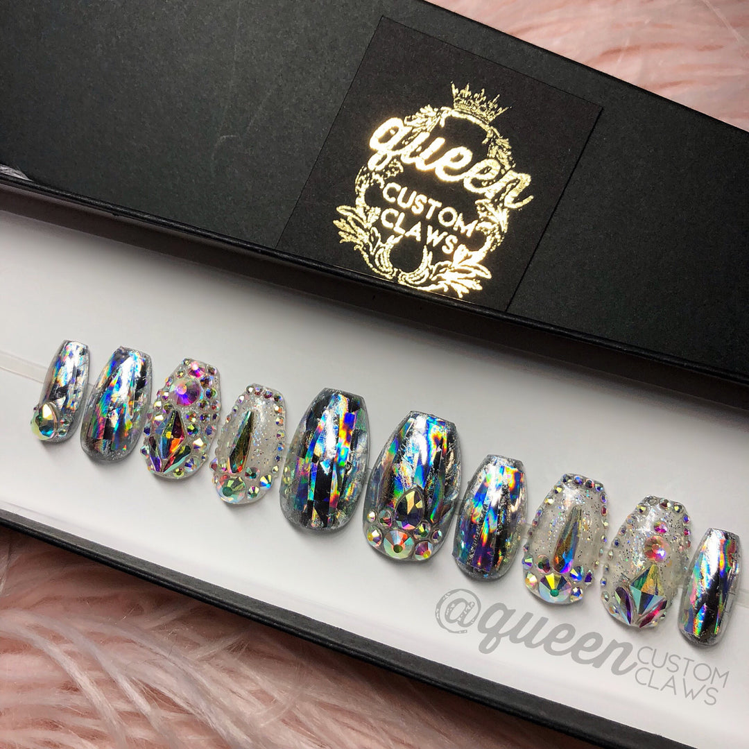 So Extra- Luxe Bling & Holo press on nails