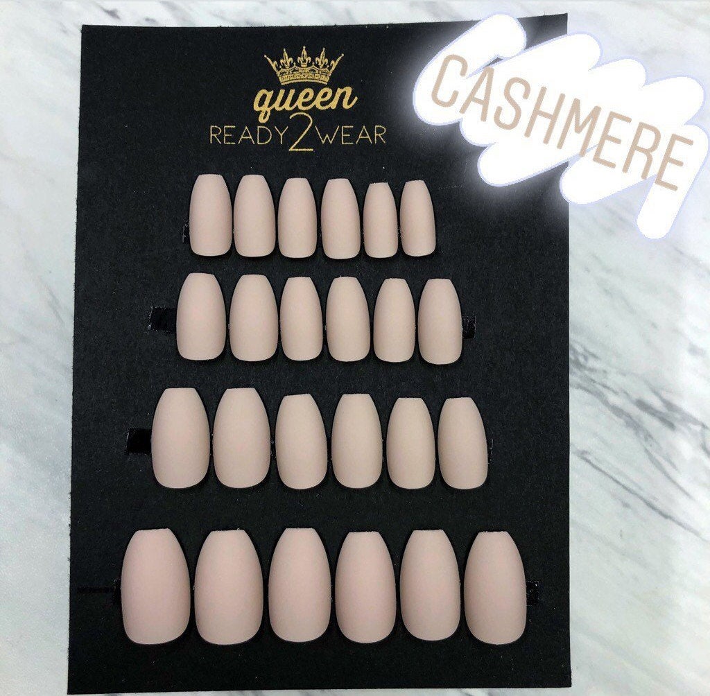 Ready2Wear | Coffin Matte Pinks Press-on nails