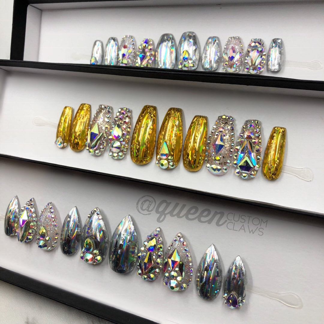 So Extra- Luxe Bling & Holo press on nails