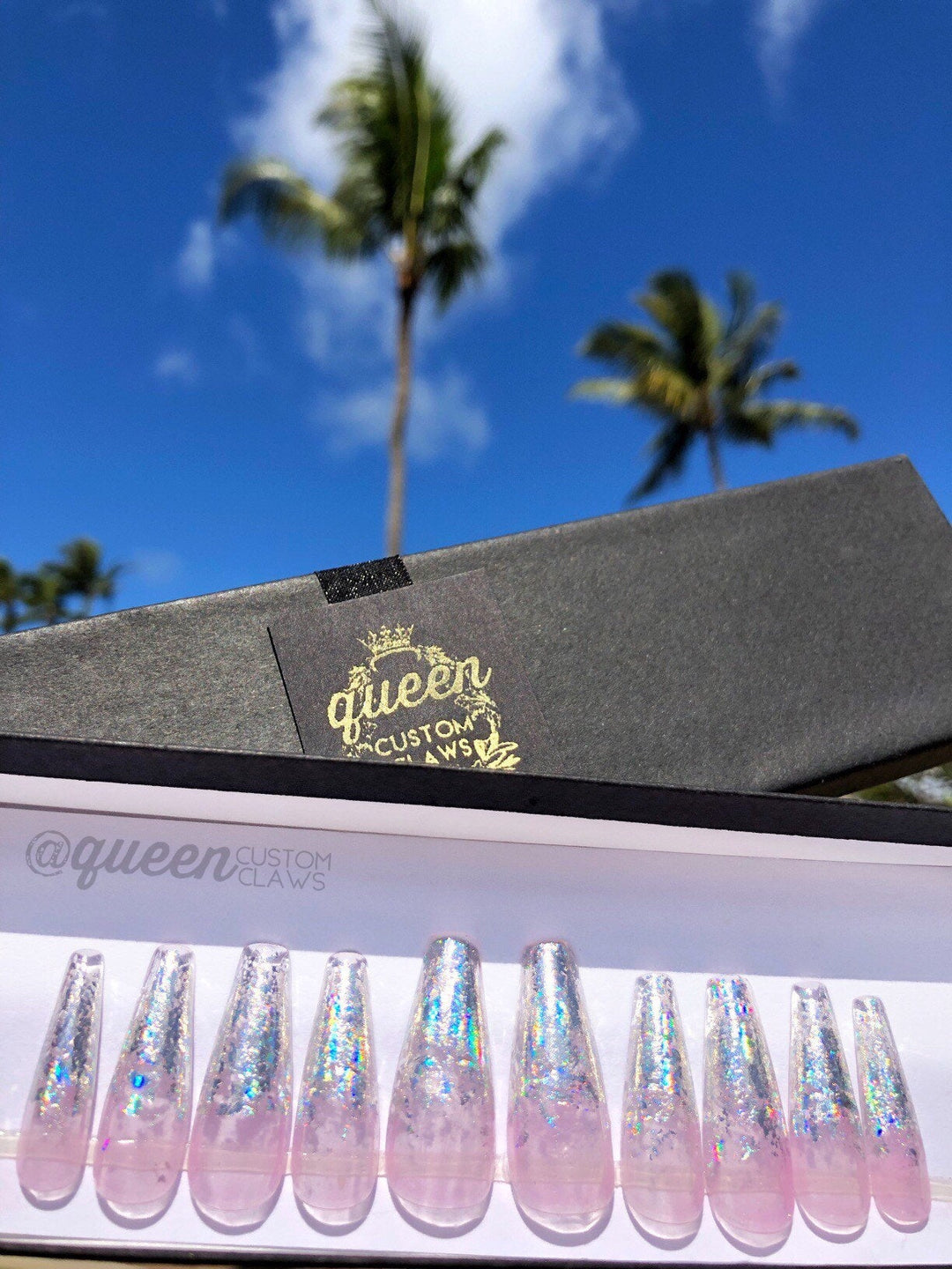 HoloTop Holographic press on jelly nails
