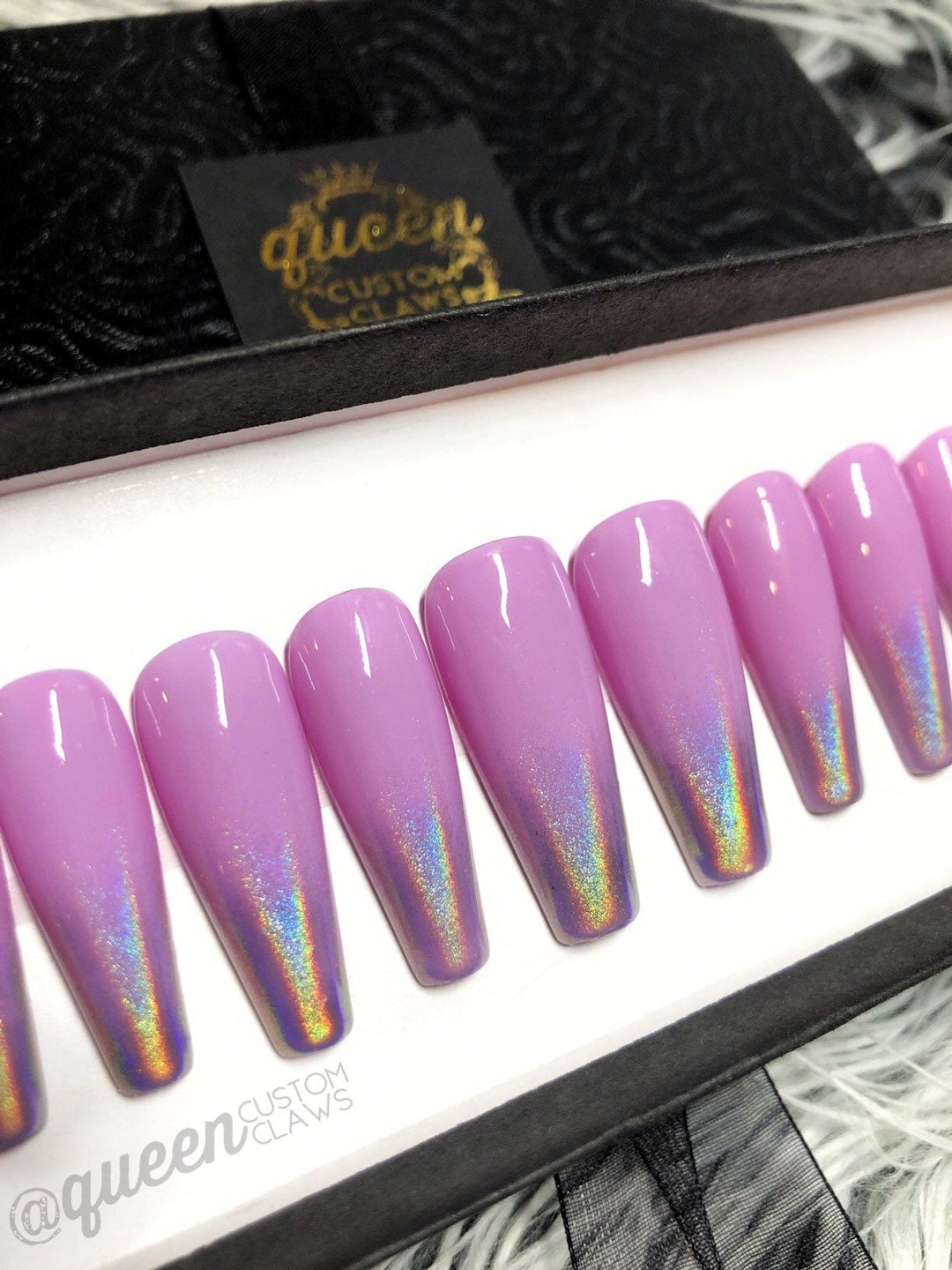 Sugar Tips Holographic press on nails