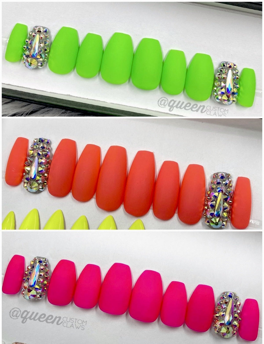 Xtra Bling & matte press-on nail
