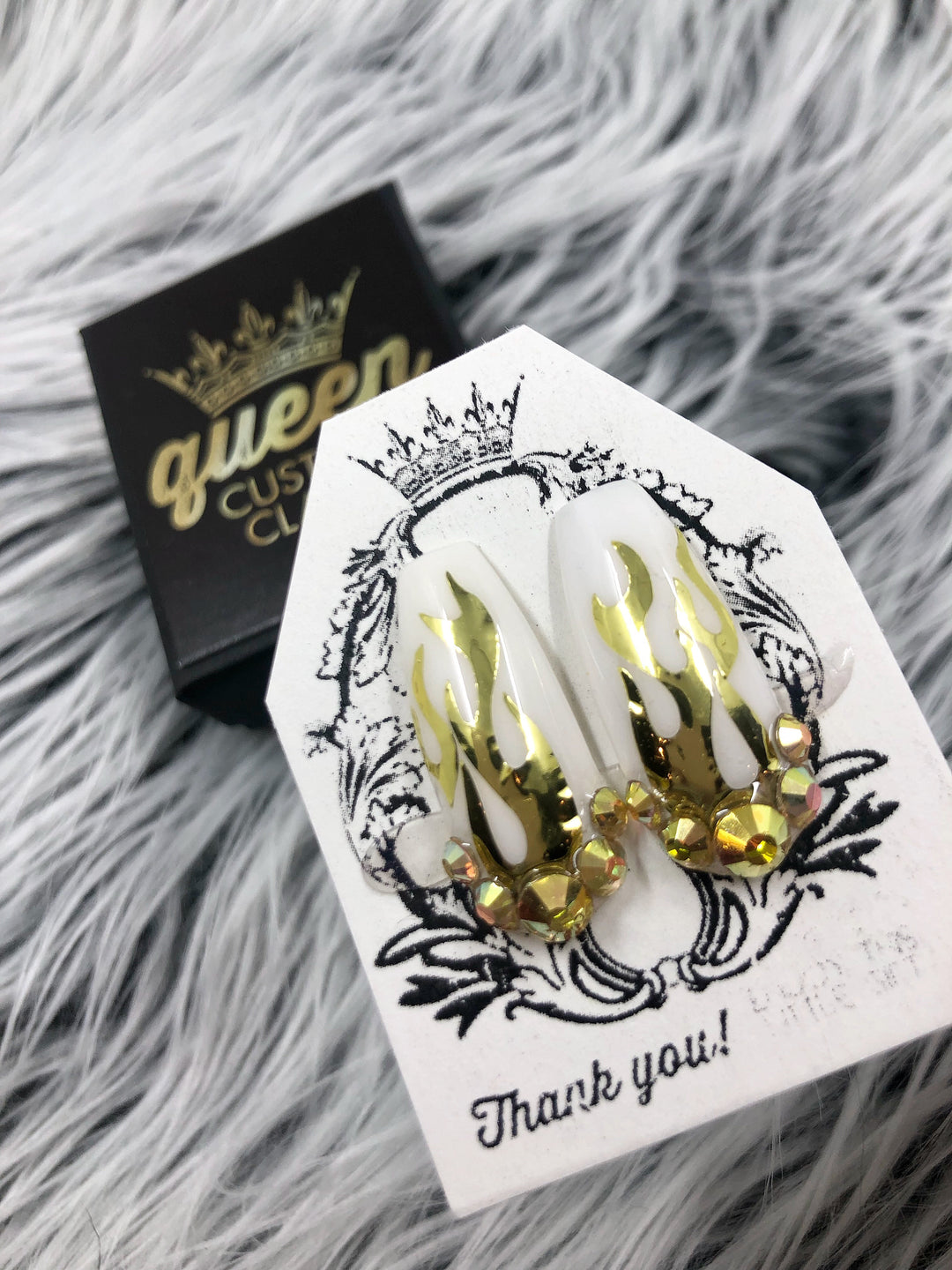 Fire & Ice Accent press on nails