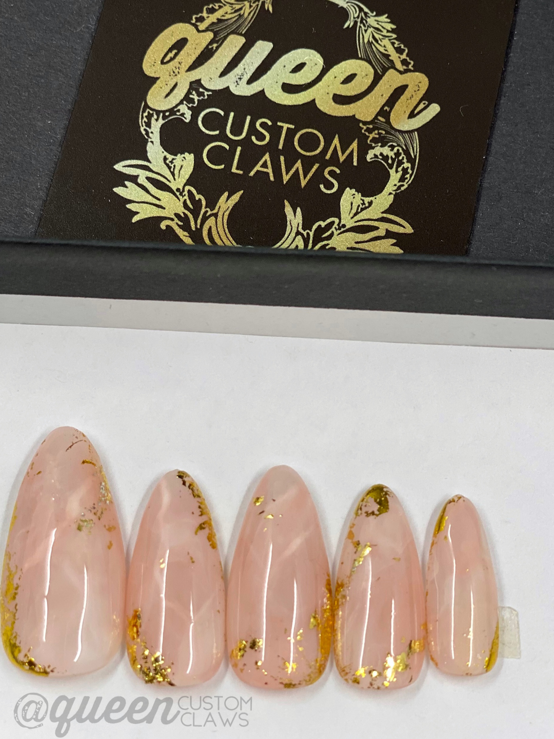Rose quartz- press on nails