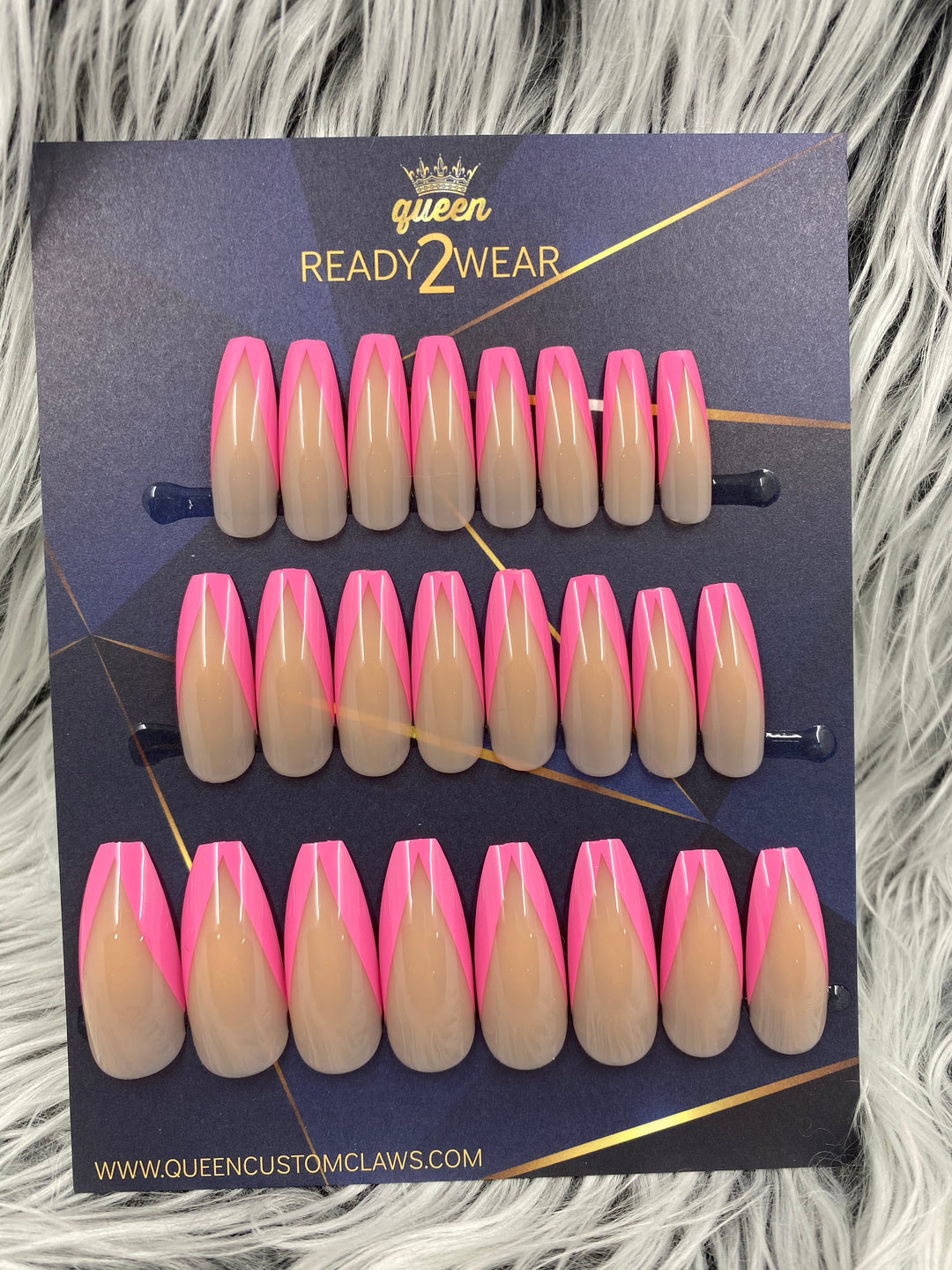 Ready2Wear | Skinny V French: Long Coffin Press-on nails