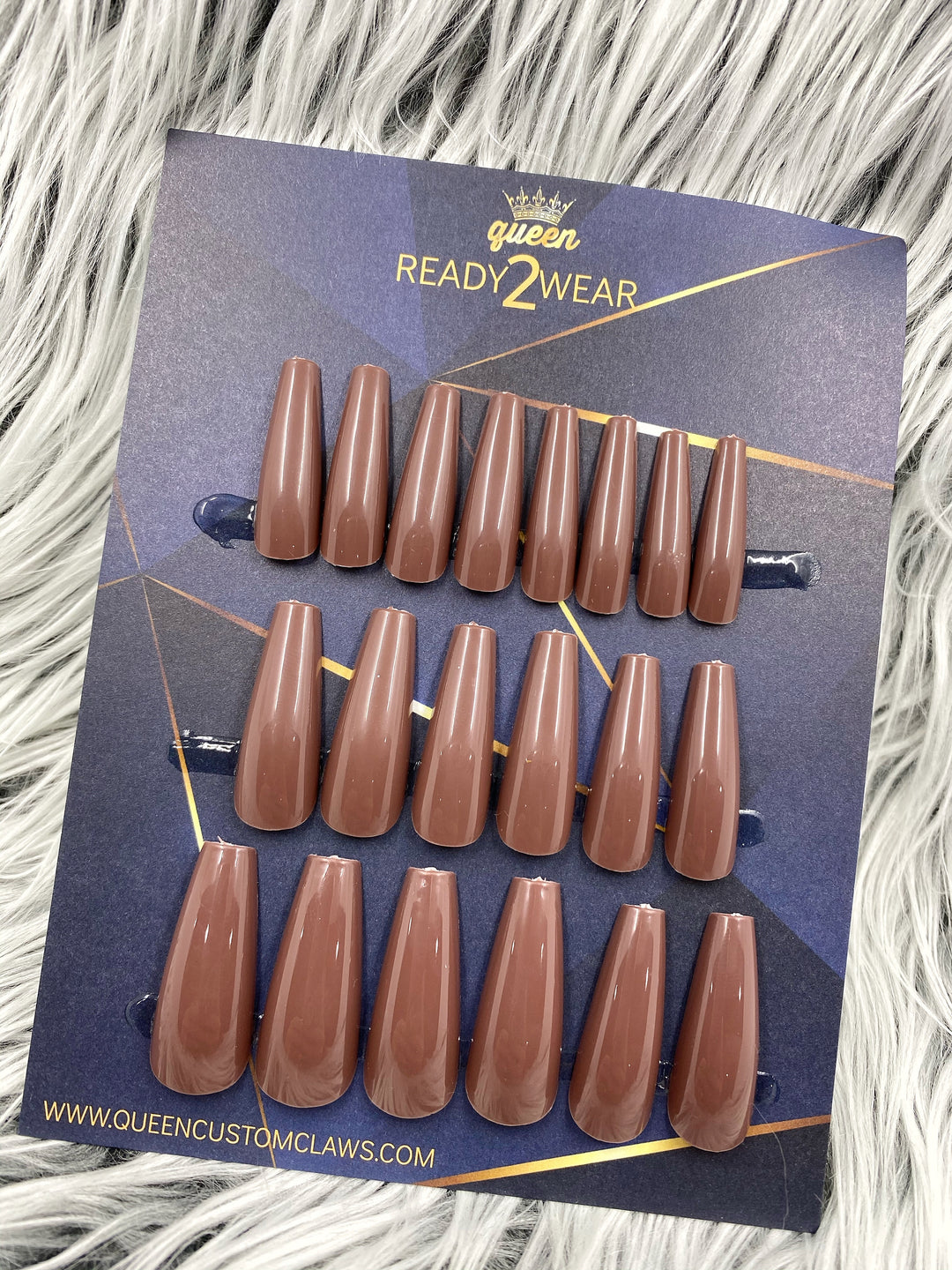 Ready2Wear | Spiced Chai: Xtreme coffin Press-on nails