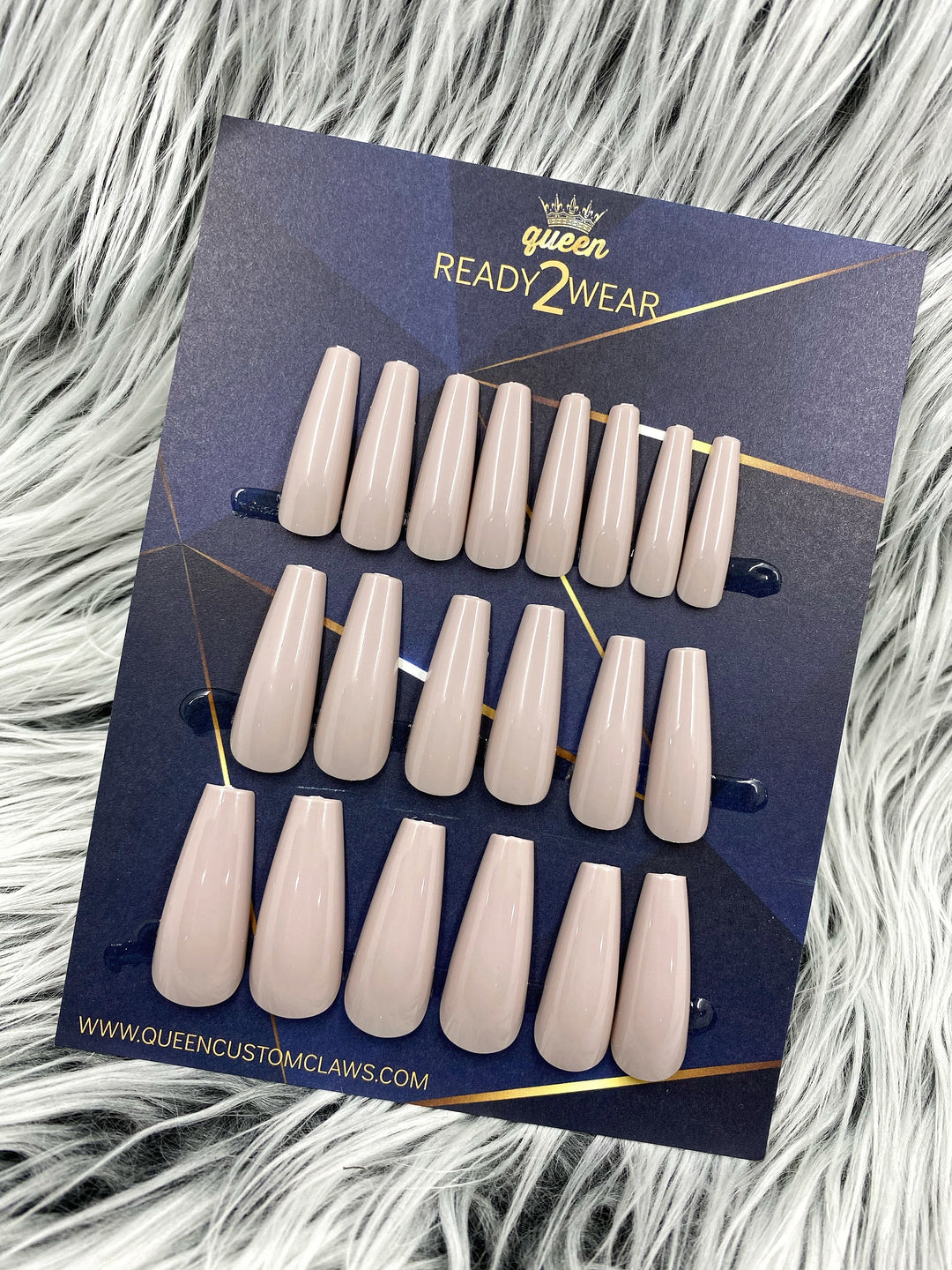 Ready2Wear | Cashmere: Xtreme coffin Press-on nails