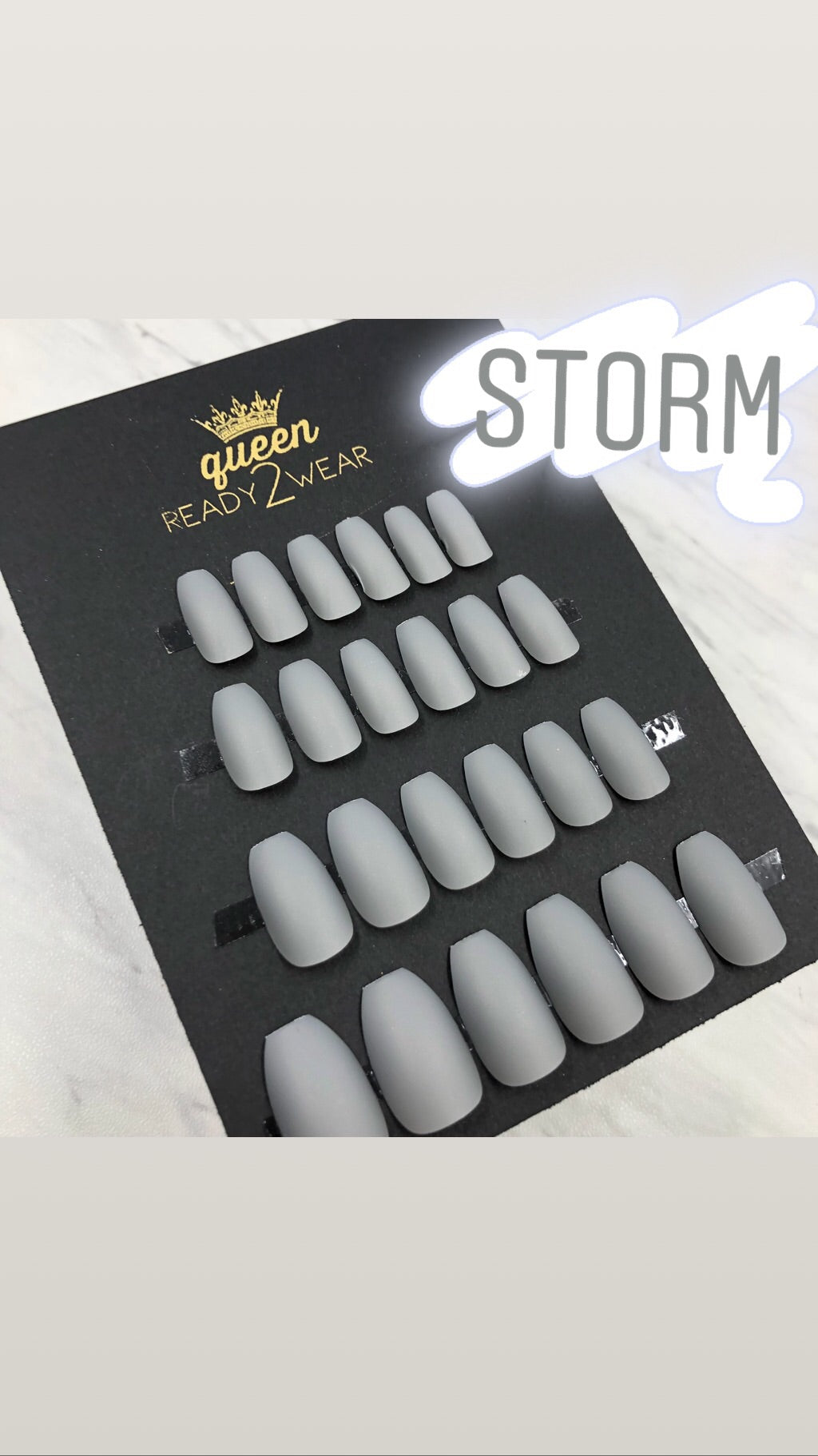 Ready2Wear | Matte Blues Press-on nails
