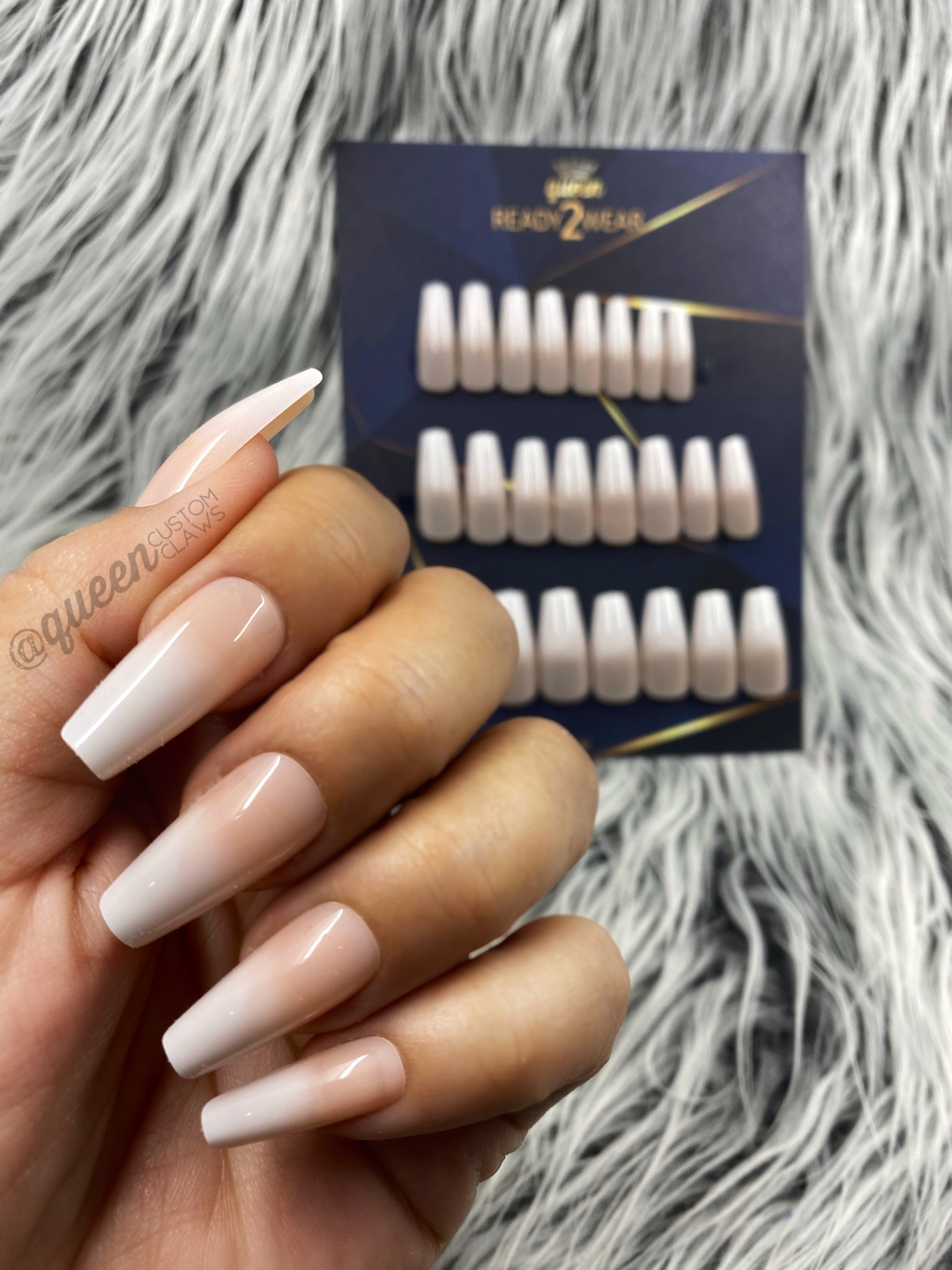 Ready2Wear | French Ombré: Sculpted Coffin Press-on nails
