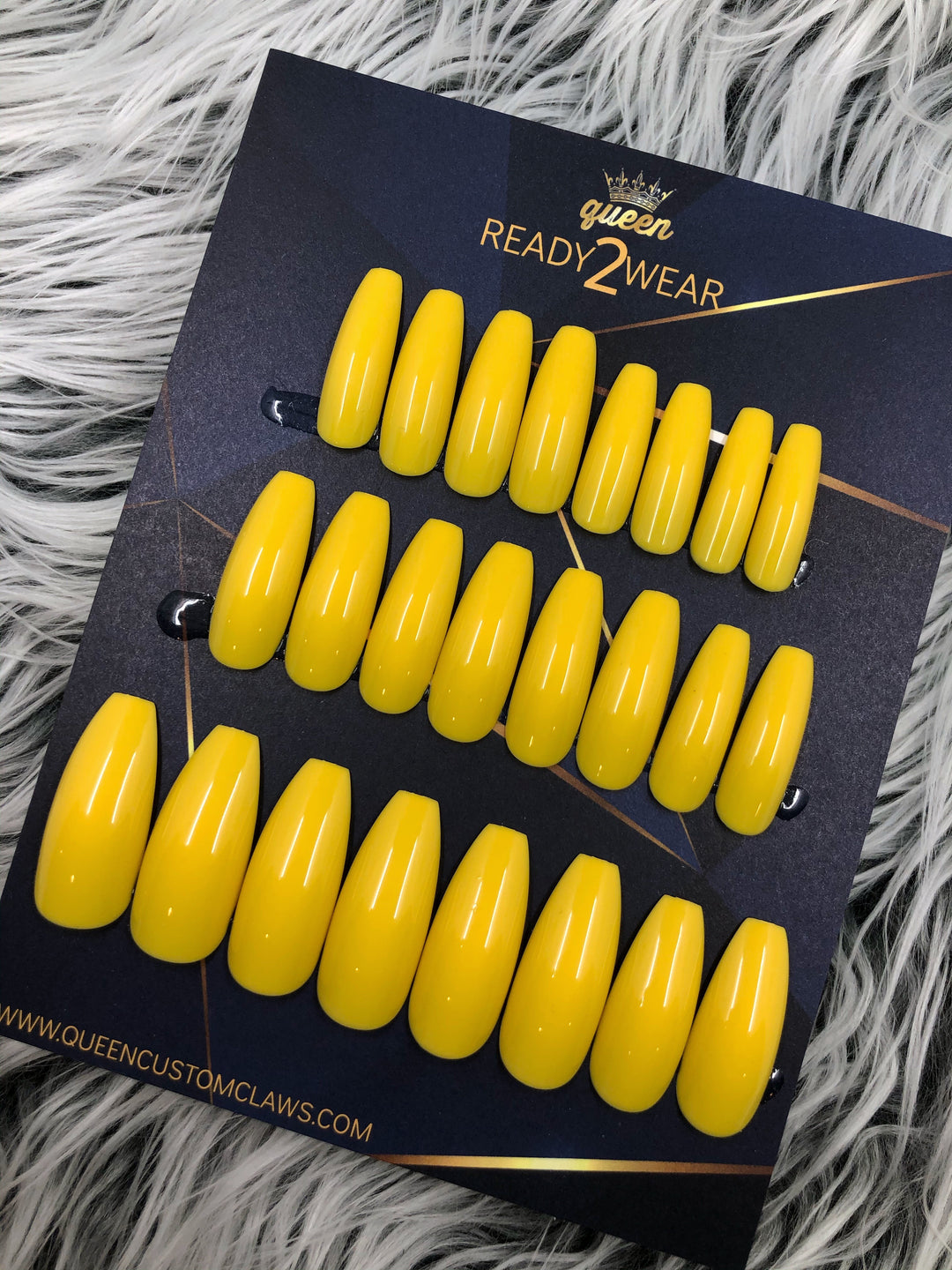 Ready2Wear | Sunshine: long Coffin Press-on nails
