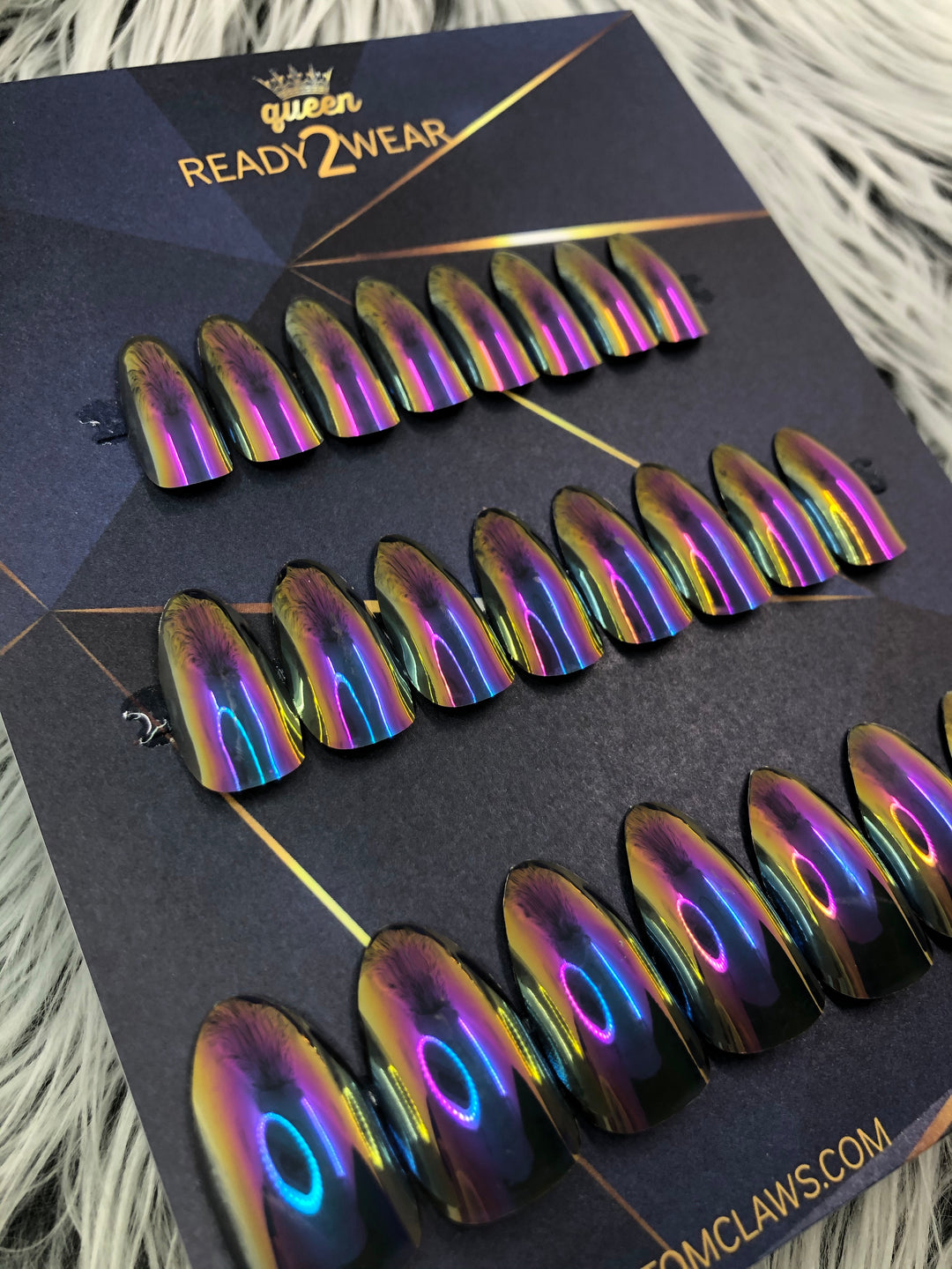Ready2Wear | Chameleon Oil Slick Press-on nails