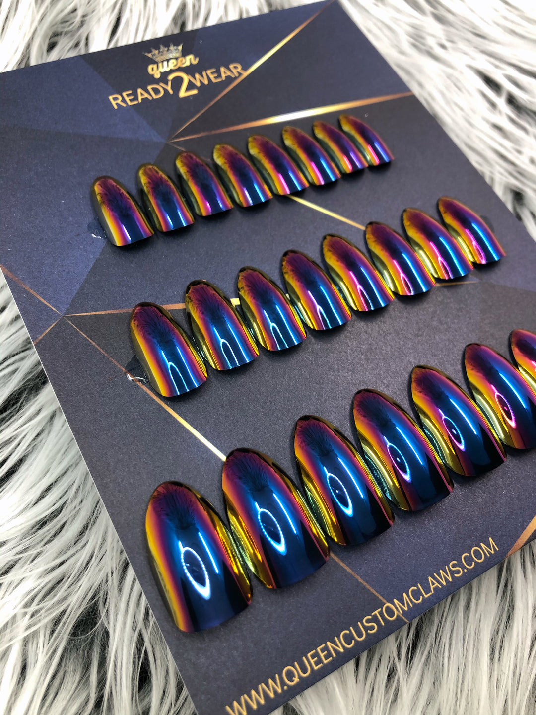 Ready2Wear | Chameleon Oil Slick Press-on nails