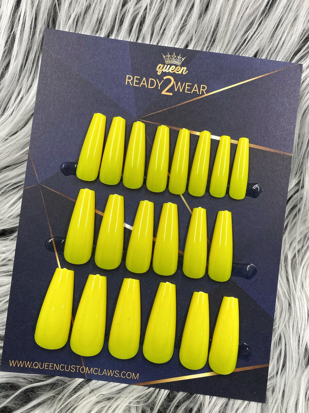 Ready2Wear | Sunshine: long Coffin Press-on nails