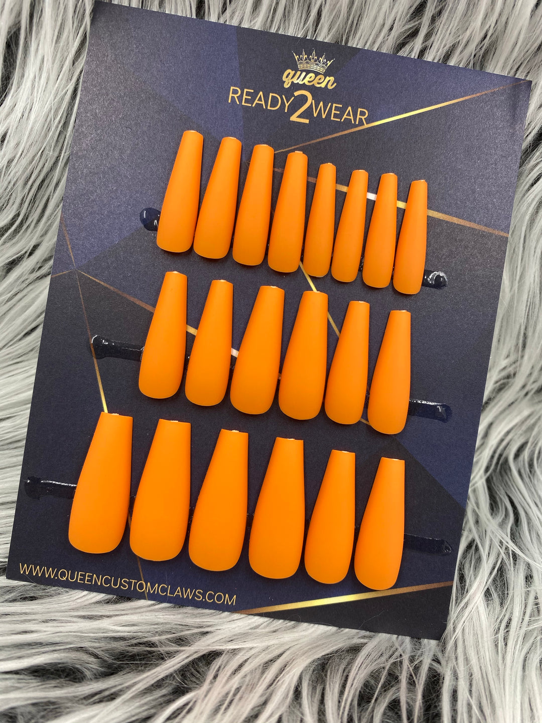 Ready2Wear | Orange Dreamcicle : long  Press-on nails