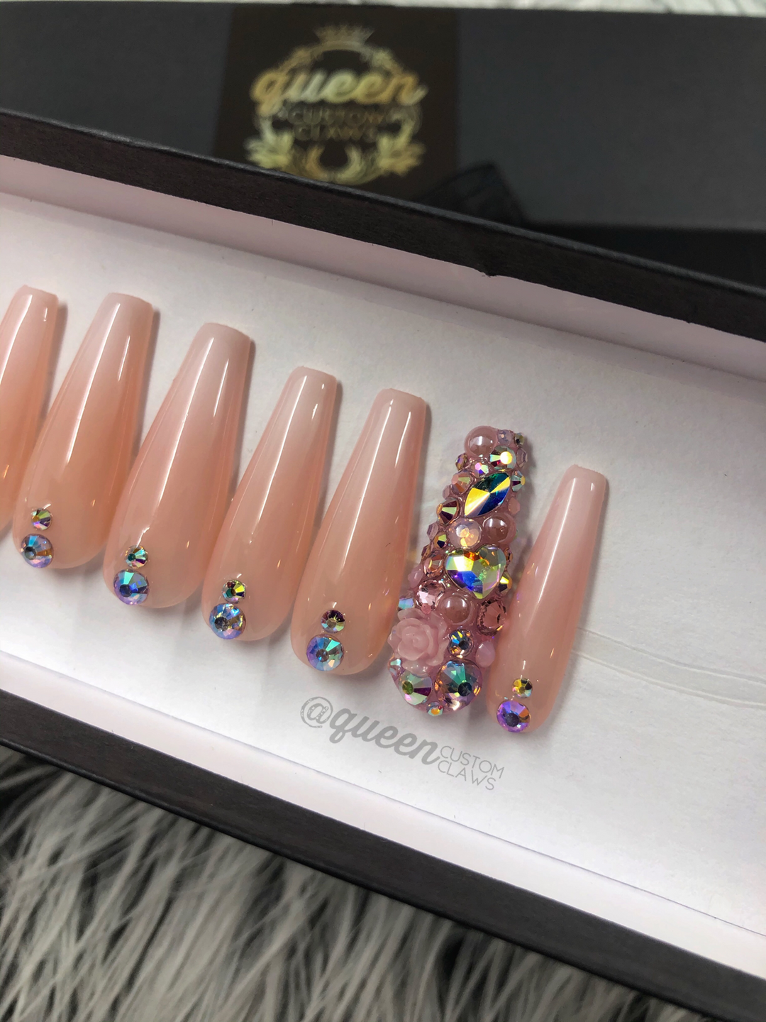 Sweetie Pie- Bling press on nails