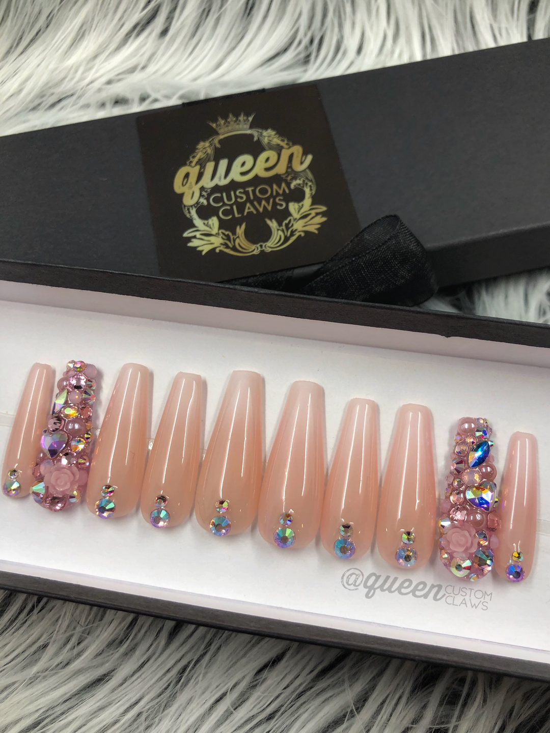 Sweetie Pie- Bling press on nails