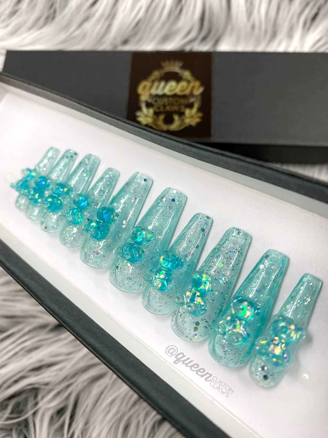 Jelly Bears - clear jelly press on nails