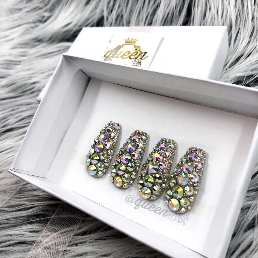 4 Bling Accent press on nails