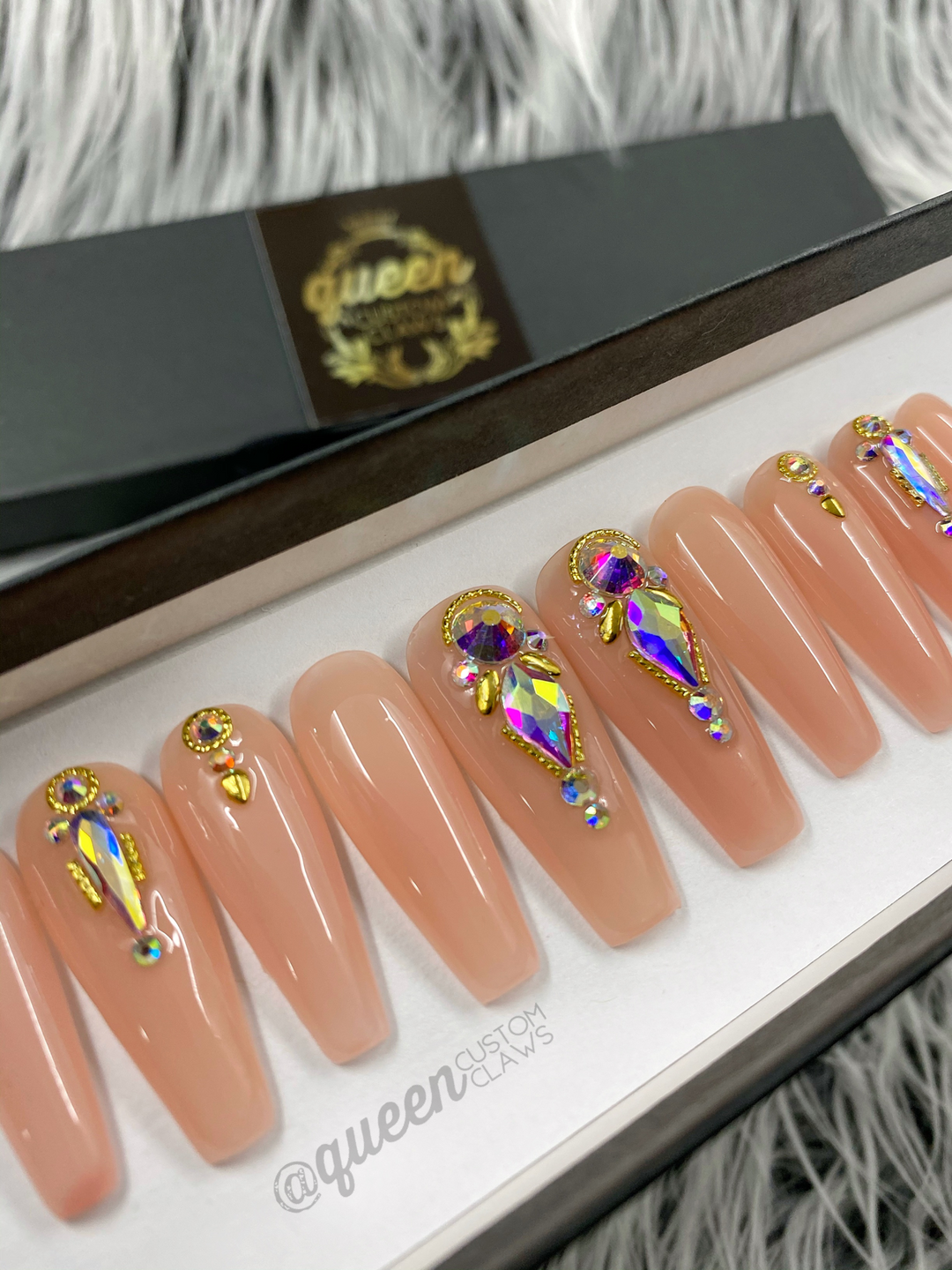 High Class- naked bling press on nails