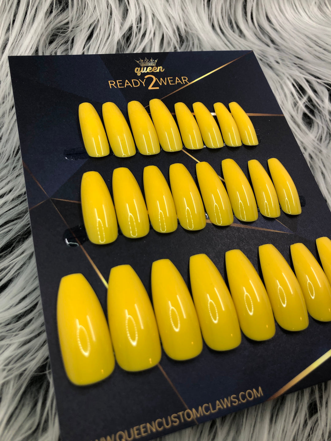 Ready2Wear | Sunshine: long Coffin Press-on nails