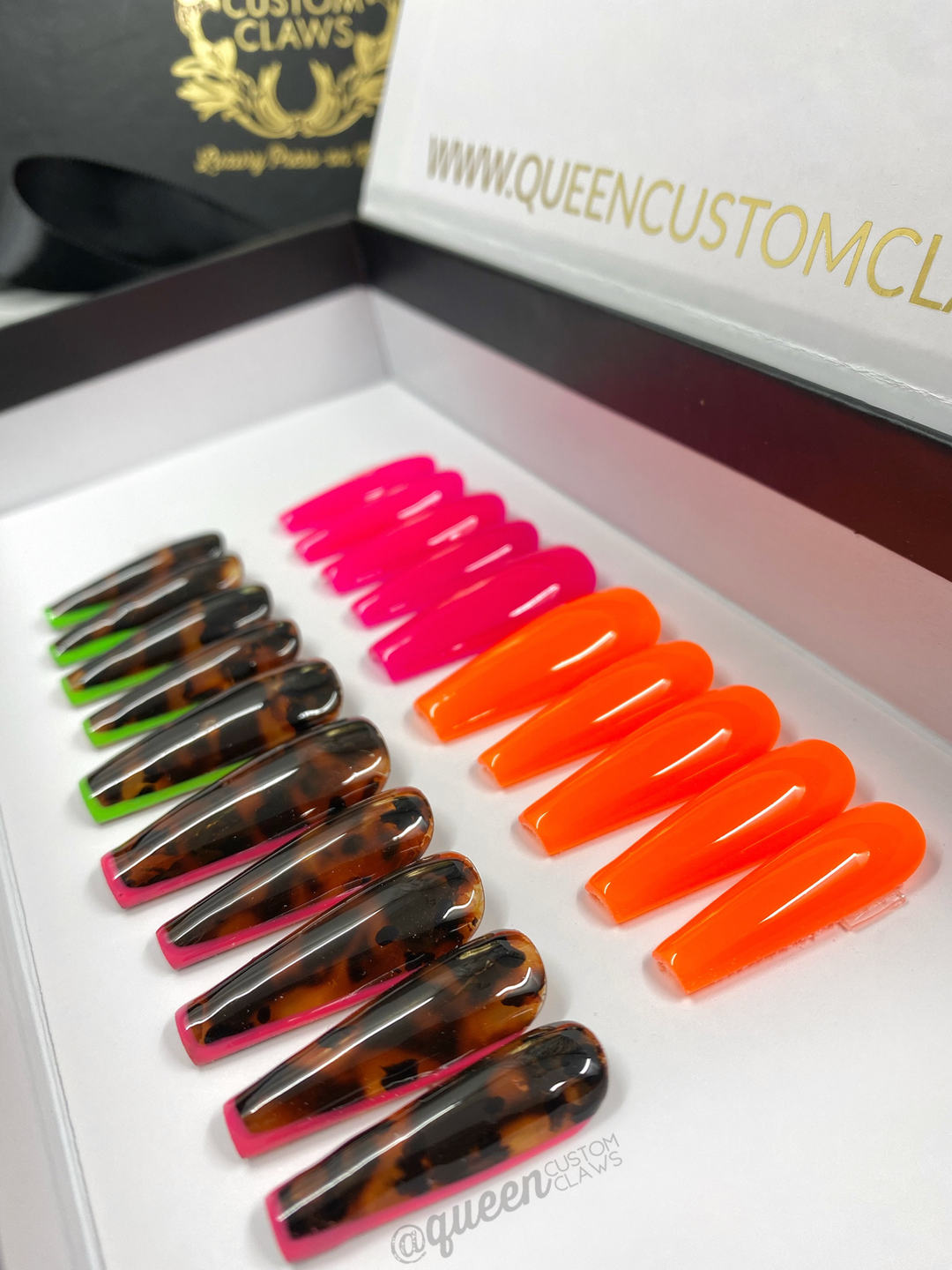 Tortoise shell Jelly press on nails