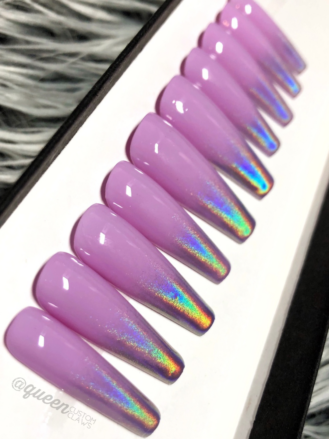 Sugar Tips Holographic press on nails