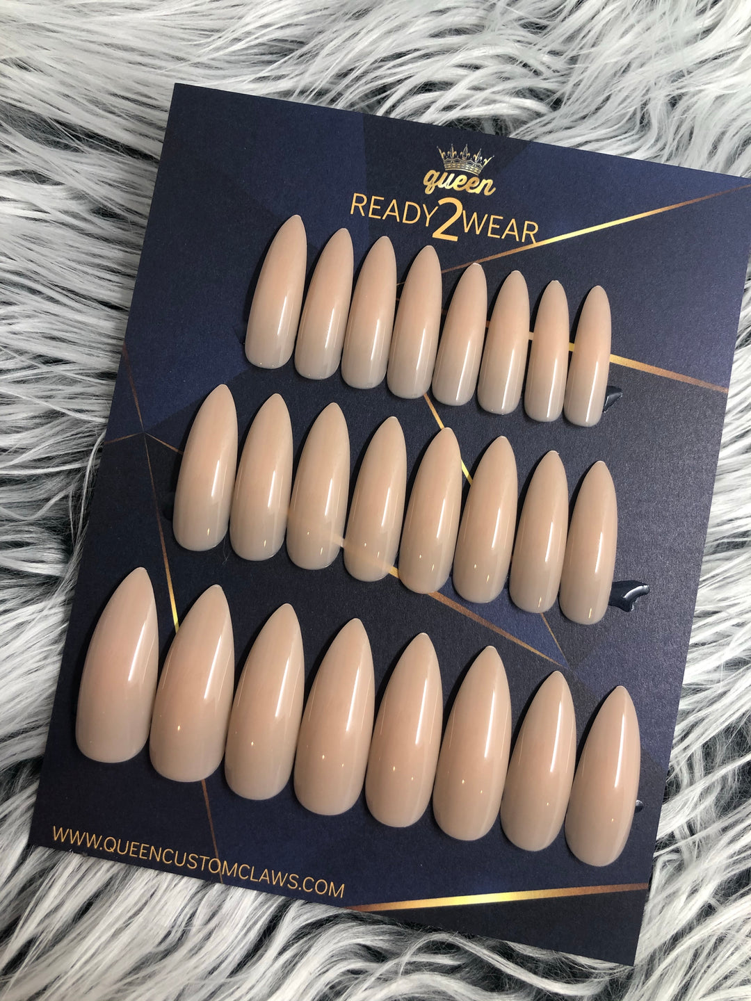 Ready2Wear | Barely There : long shiny Stiletto Press-on nails