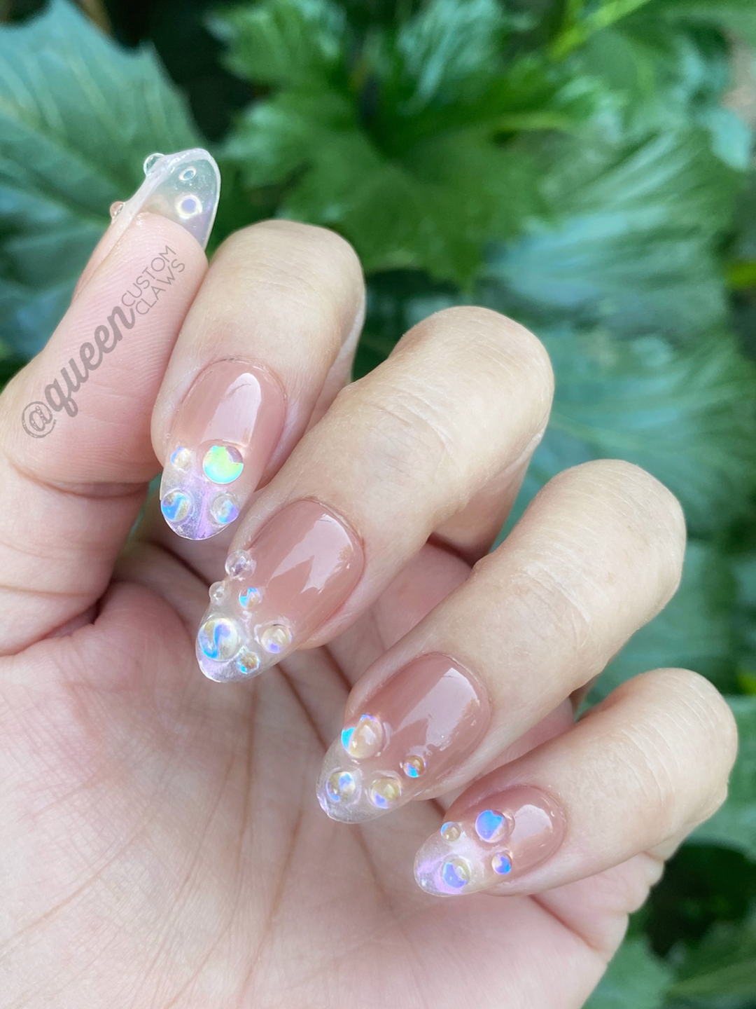 Bubblicious Baby Boomer pink & clear unicorn Ombre- press-on nails