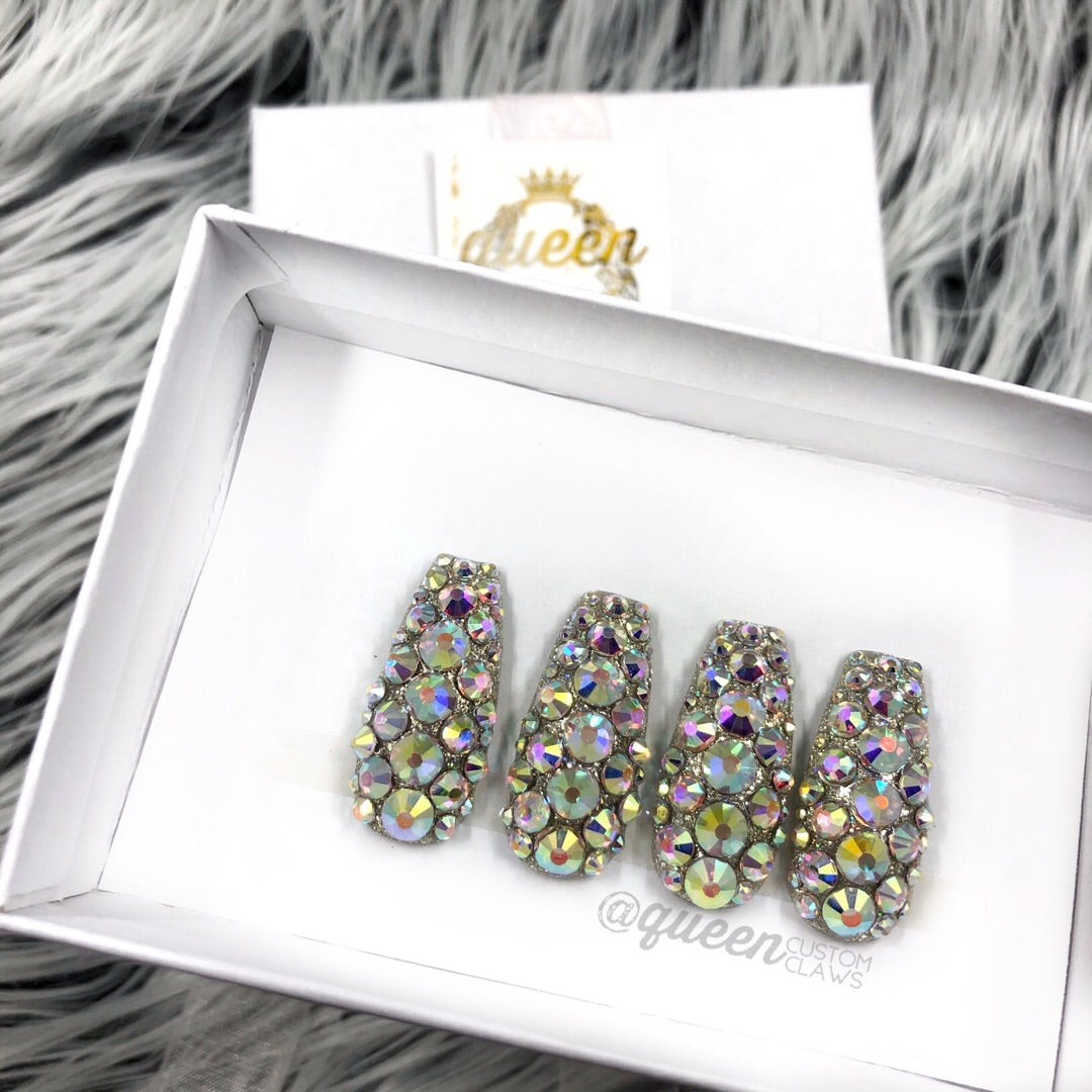 4 Bling Accent press on nails