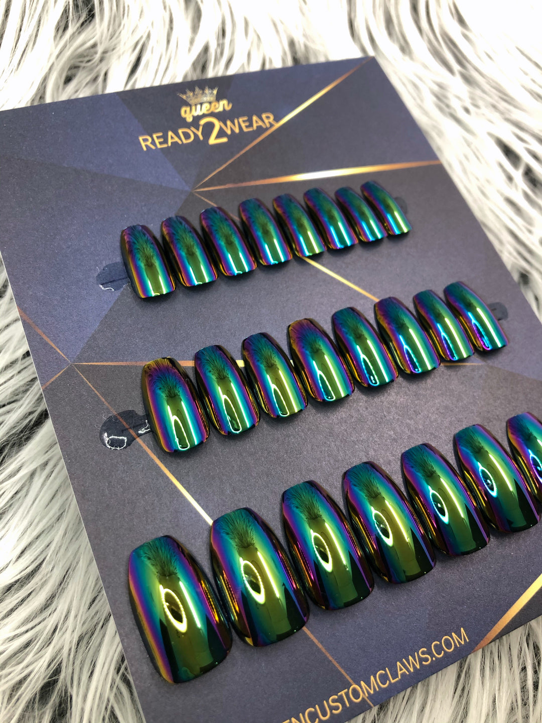 Ready2Wear | Chameleon Oil Slick Press-on nails