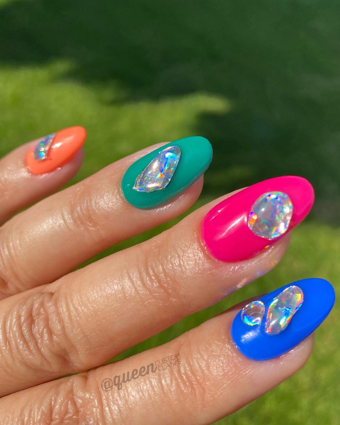 Amoeba Techno Blob (colorful) - press-on nails