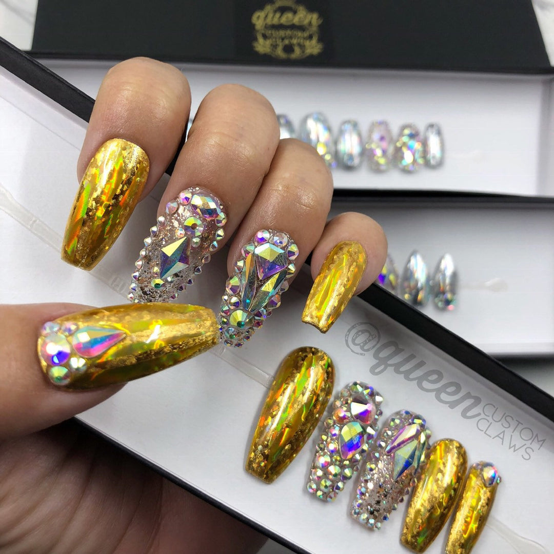 So Extra- Luxe Bling & Holo press on nails