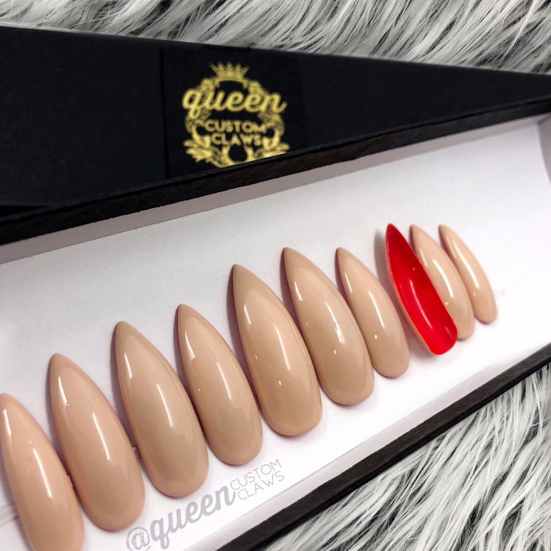 Red Bottoms press-on nails – Queen Custom Claws