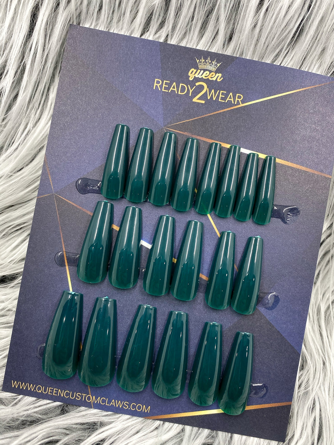 Ready2Wear | Peacock : Xtreme coffin Press-on nails