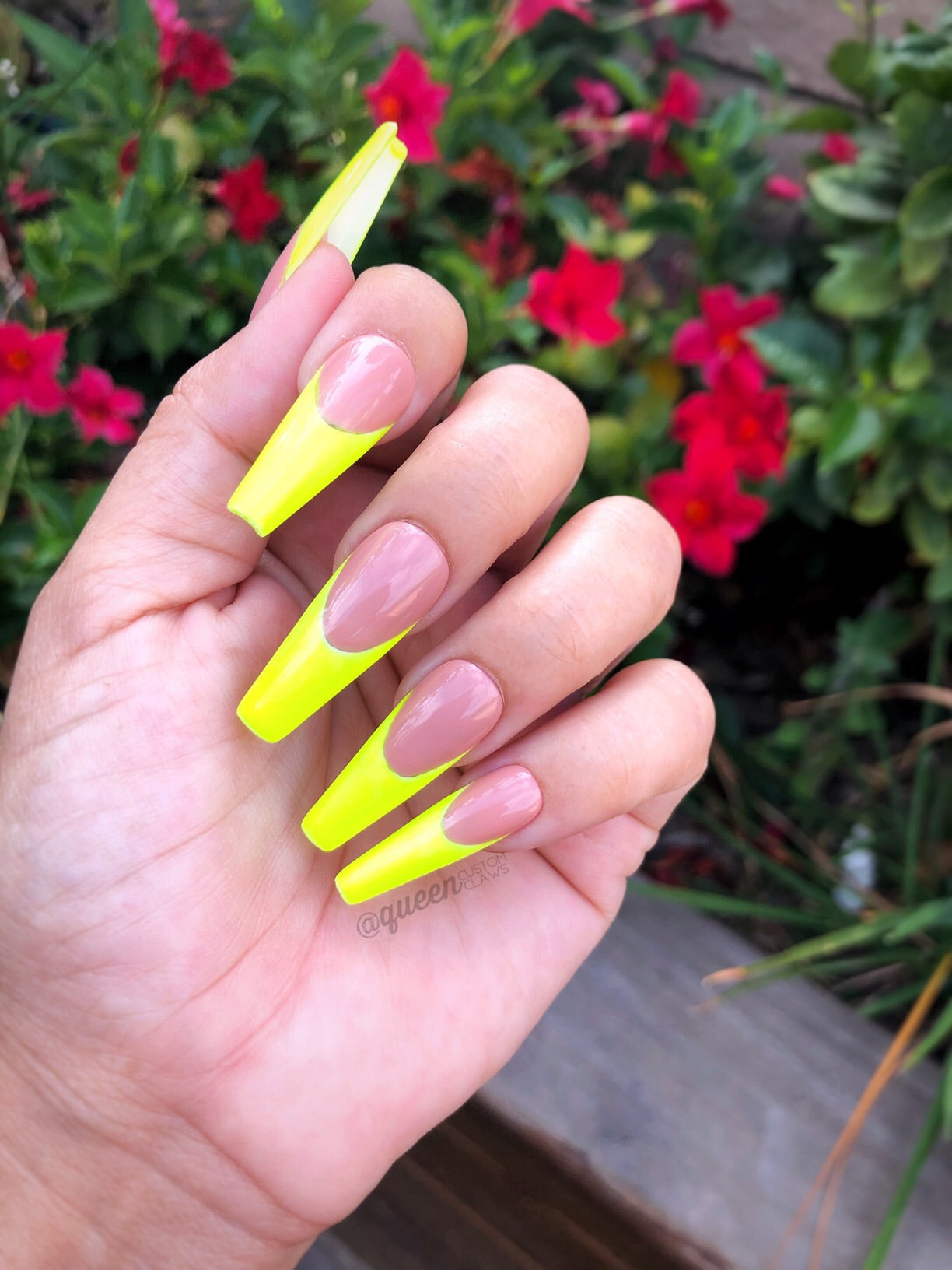 XL French Ombre | Extra Long Square French Nails