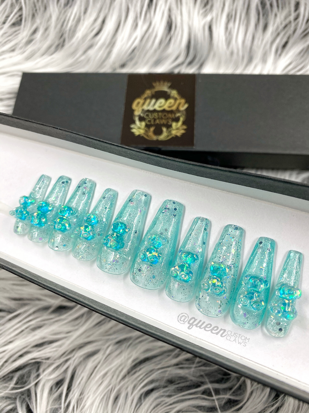Jelly Bears - clear jelly press on nails