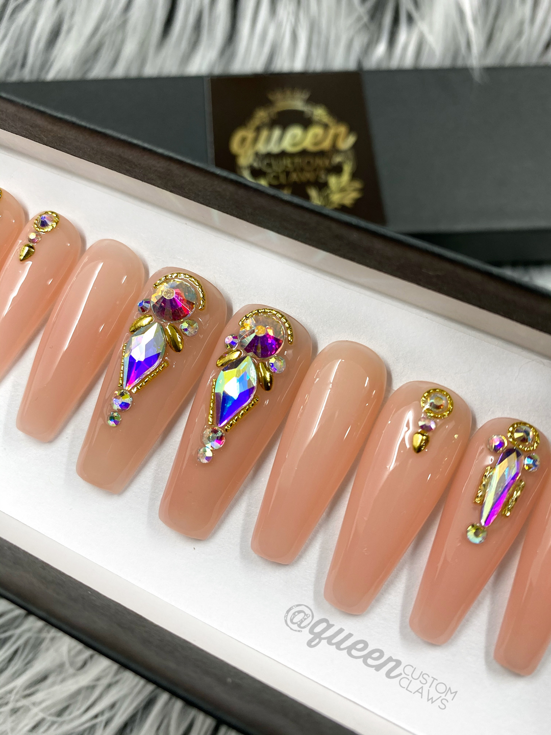 High Class- naked bling press on nails