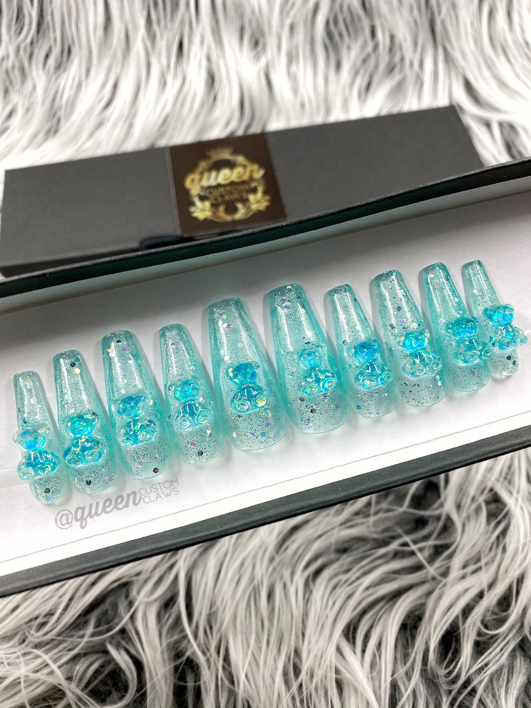 Jelly Bears - clear jelly press on nails