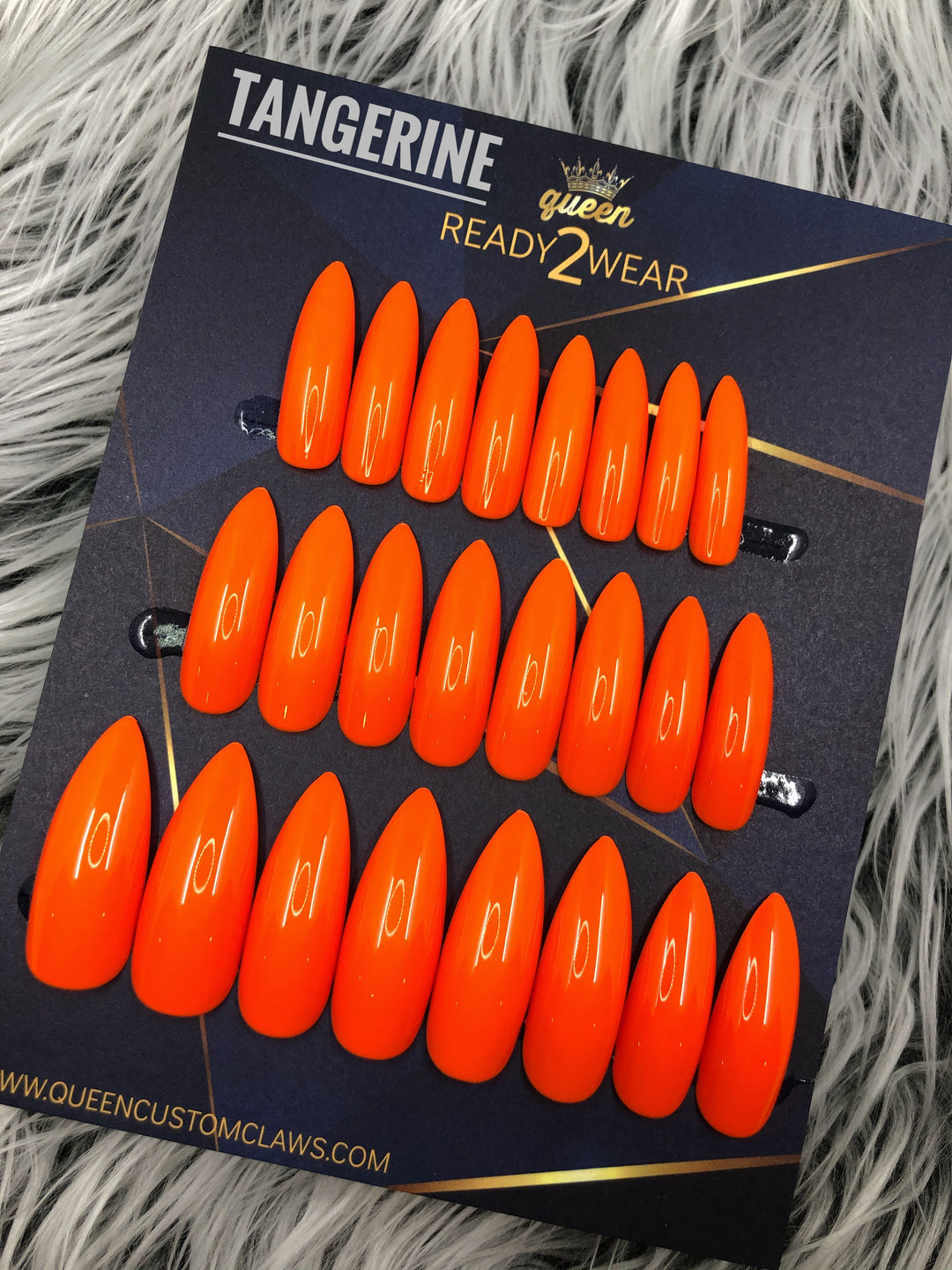 Ready2Wear | Tangerine: long Stiletto Press-on nails
