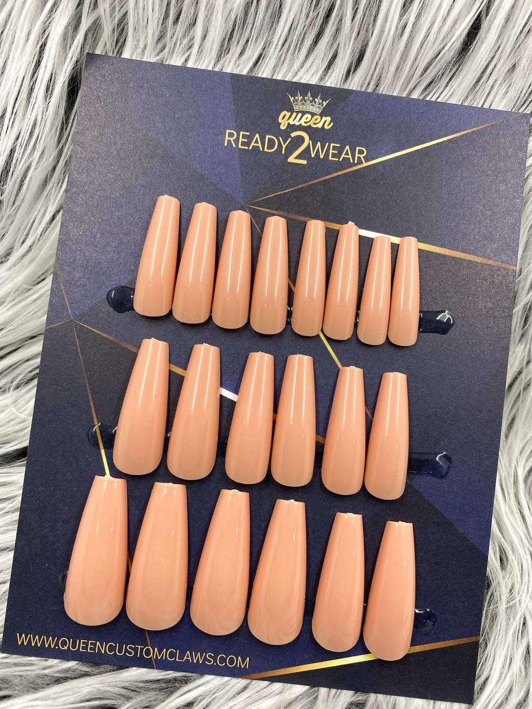 Ready2Wear | Just Peachy: Xtreme coffin Press-on nails