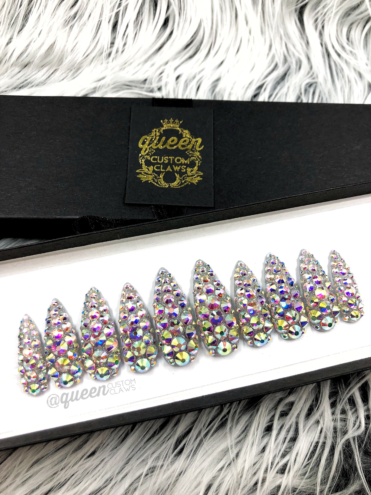 The Drip. Full Bling - Press on nails – Queen Custom Claws